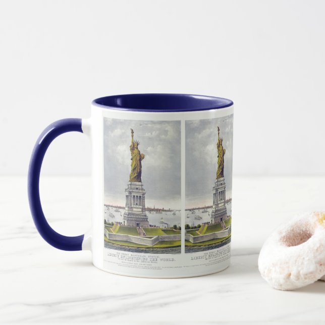Taza The Statue of Liberty, The Great Bartholdi Statue (Con donut)