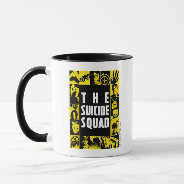 Taza The Suicide Squad | Yellow & Black Icon Blocks (Izquierda)