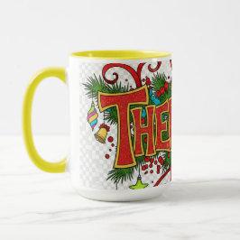 Taza Therapist- Cute Festive Professionals Mug 