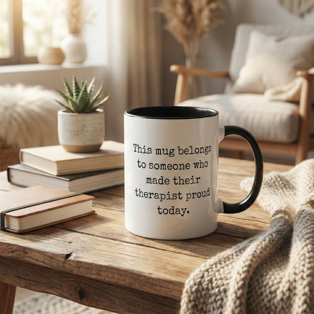 Taza Therapy Humor Mental Health Sarcastic Quote (Subido por el creador)