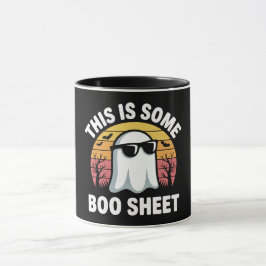 Taza This Is Some Boo Sheet Retro Ghost Pun