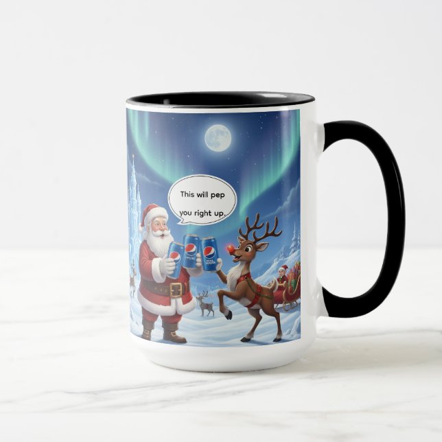 Taza This Will Pep You Up Christmas Mug AI used (Derecha)