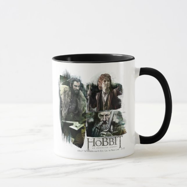 Taza THORIN OAKENSHIELD™, BILBO BAGGINS™ y arte Gandalf (Derecha)