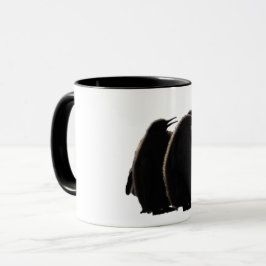 Taza Three fluffy & cute Baby Penguins