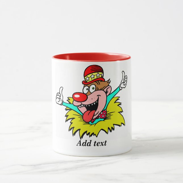 Taza ThumbUp, divertido PLANTILLA de payaso, (Centro)