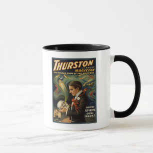 Taza Thurston el gran mago que sostiene el cráneo