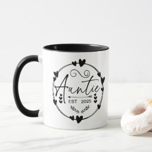Taza Tía Est 2025 Anuncio de Embarazo Tía Divertida
