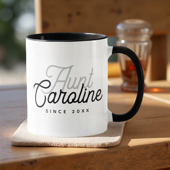 Taza Tía Moderna Simple Elegante Chic (Subido por el creador)