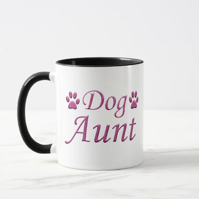 Taza Tía Perro Tía Tirpografía Foto Regalo Mug (Izquierda)