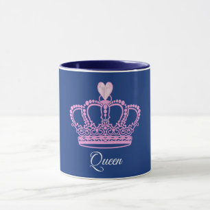 Taza Tiara Corona de Reina Rosa
