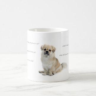 Taza tibetana del perro de aguas