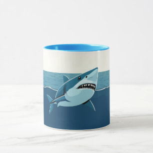 Taza Tiburón en el mar