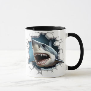 Taza Tiburón en una pared