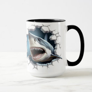 Taza Tiburón en una pared
