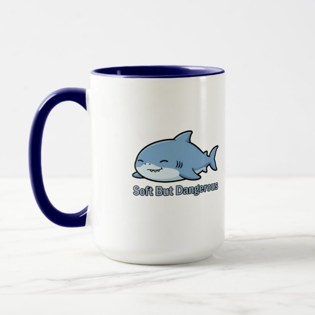 Taza Tiburón Regordete Dormilón Kawaii (Izquierda)