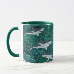 Taza Tiburones, marinos, mar, pez, depredador, animal, 