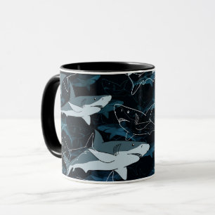 Taza Tiburones, marinos, mar, pez, depredador, animal, 