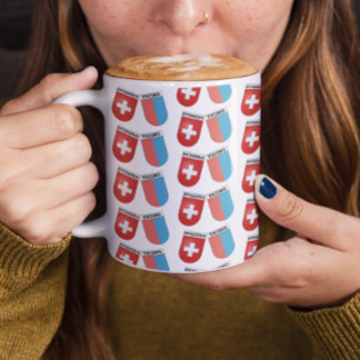 Taza Ticino, Switzerland. Swiss & Canton Coats of Arms