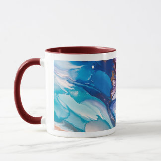 Taza Tidal Bloom – Fluid Ink & Resin Abstract