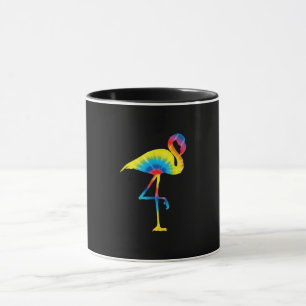 Taza Tie Dye Flamingo Rainbow Print Bird Animal Hippie