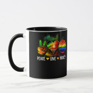 Taza Tie Dye Peace Love Hockey Hockey Hockey Lover Game