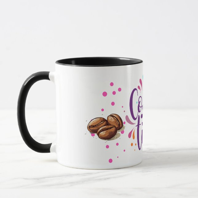 Taza tiempo de café diseño moderno (Izquierda)