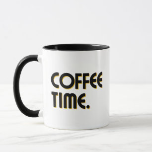 Taza Tiempo de Café   Simple Café Diario Minimalista