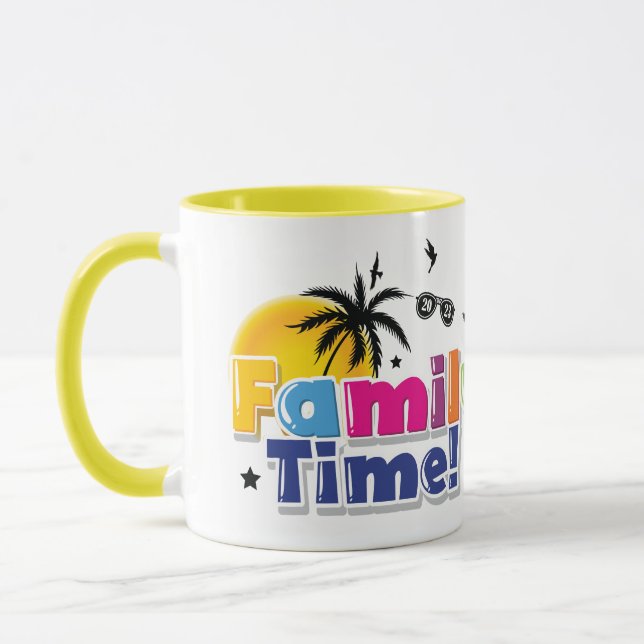 Taza Tiempo de familia | Imagen personalizada | Tote de (Izquierda)