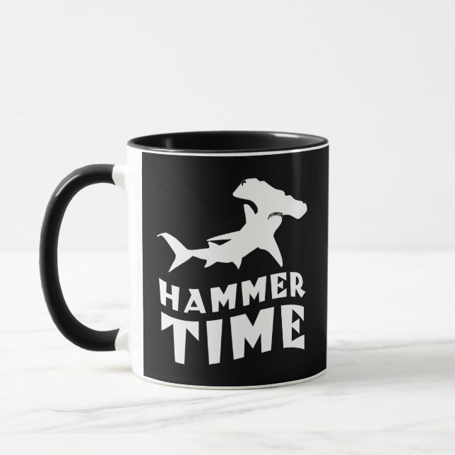Taza Tiempo de martillo | Diseño Para Los Amantes Del T (Izquierda)