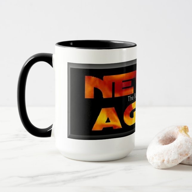 Taza Tiempos en llamas, nunca más (Con donut)