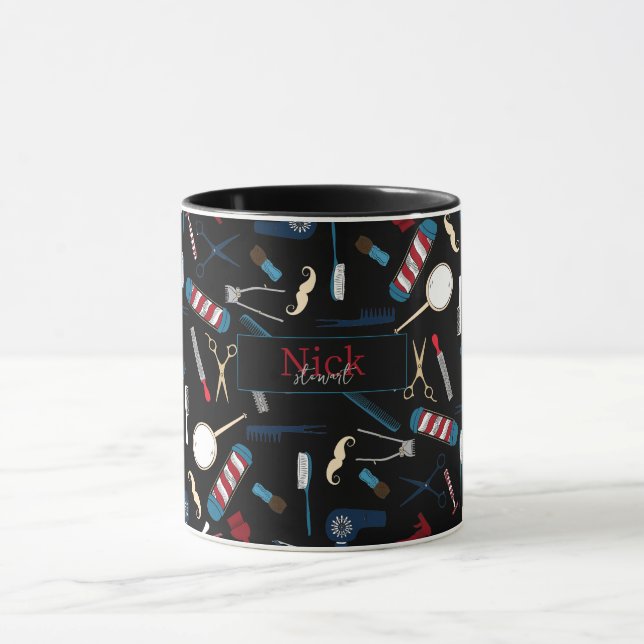 Taza Tienda de Barbería Personalizada (Centro)