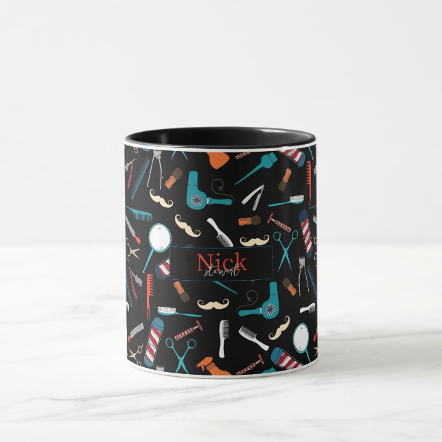 Taza Tienda de Barbería Personalizada (Centro)