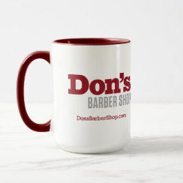 Taza Tienda Don's Barber - Café con logotipo rojo