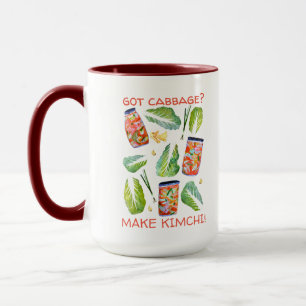 Taza ¿Tienes a Cabbage? Hacer acuarela picante a Kimchi