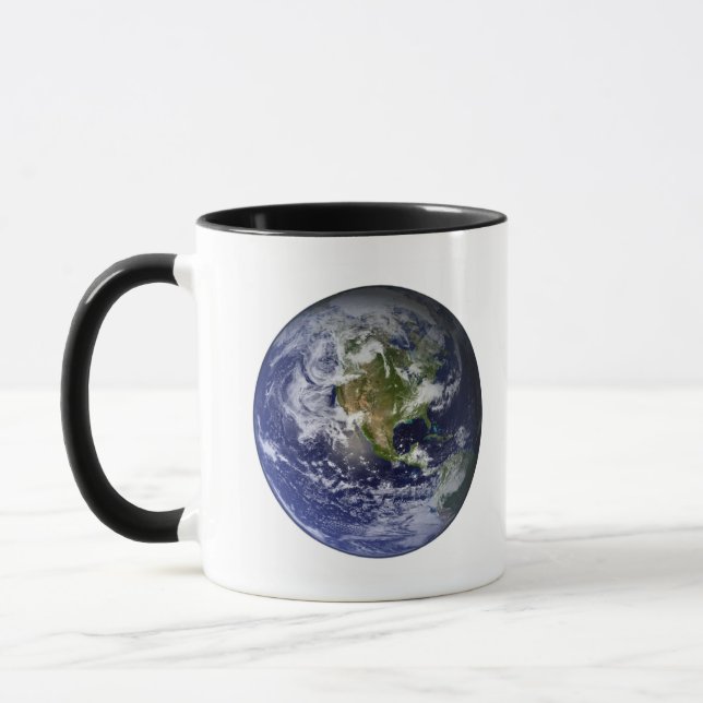 Taza Tierra completa mostrando América del Norte (Izquierda)