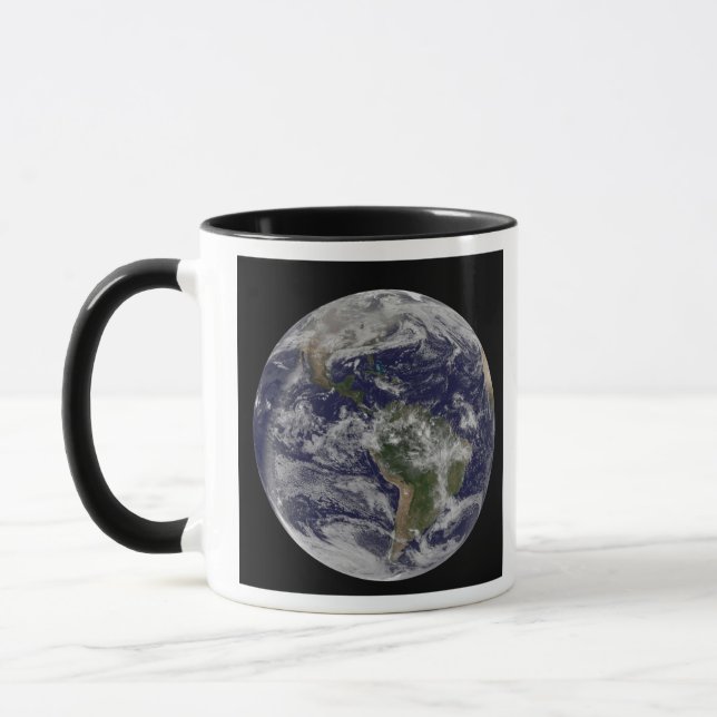 Taza Tierra completa mostrando América del Norte y Amér (Izquierda)