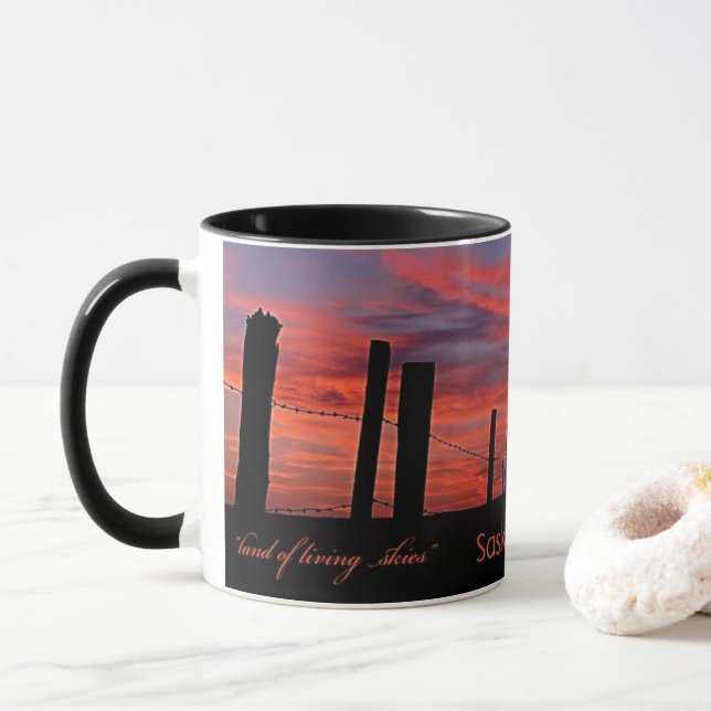 Taza Tierra de cielos vivos Mug (Con donut)