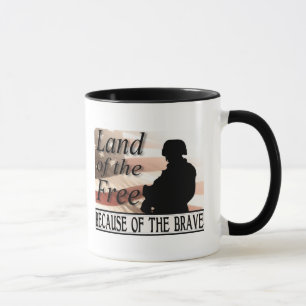 Taza Tierra del libre debido al valiente