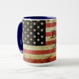 Taza Tierra libre de la bandera de EEUU