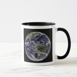 Taza Tierra llena que muestra Norteamérica y Amer del