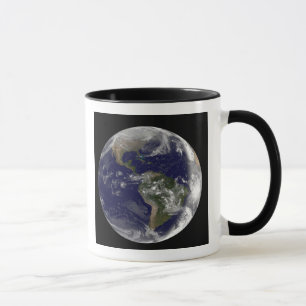 Taza Tierra llena que muestra Norteamérica y Amer del