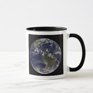 Taza Tierra llena que muestra Norteamérica y Amer del
