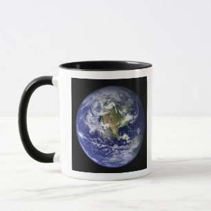 Taza Tierra que muestra el hemisferio occidental