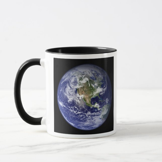 Taza Tierra que muestra el hemisferio occidental (Izquierda)