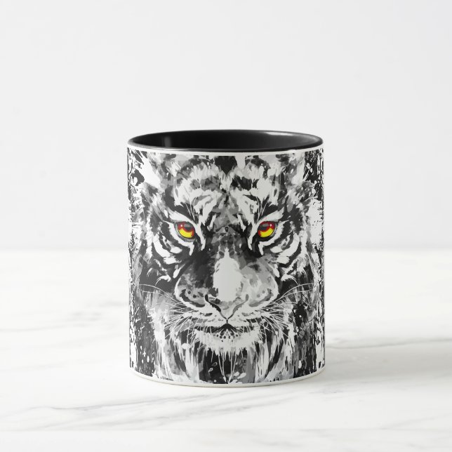 Taza Tiger Coffee Mug | Mugre blanco y negro (Centro)