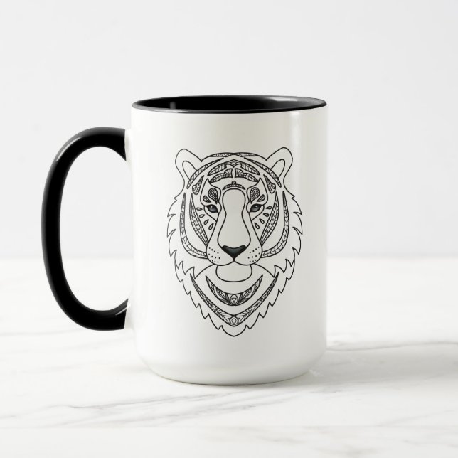 Taza Tigre blanco inspirado (Izquierda)