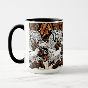 Taza Tigre Blanco Rugiente – Energía Audaz Matutina