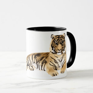 Taza Tigre de color agua en reposo