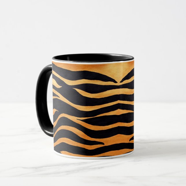 Taza Tigre imprimiendo la bruma dorada y negra (Anverso izquierdo)