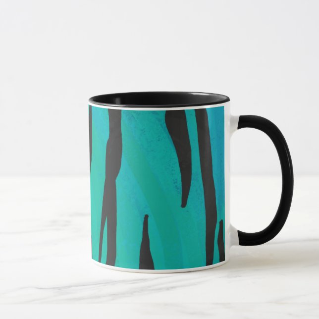 Taza Tigre negro e impresión Verde azulada (Derecha)